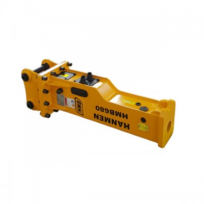 Soosan series hydraulic rock breaker , side type breaker Hammer with chisel 68mm